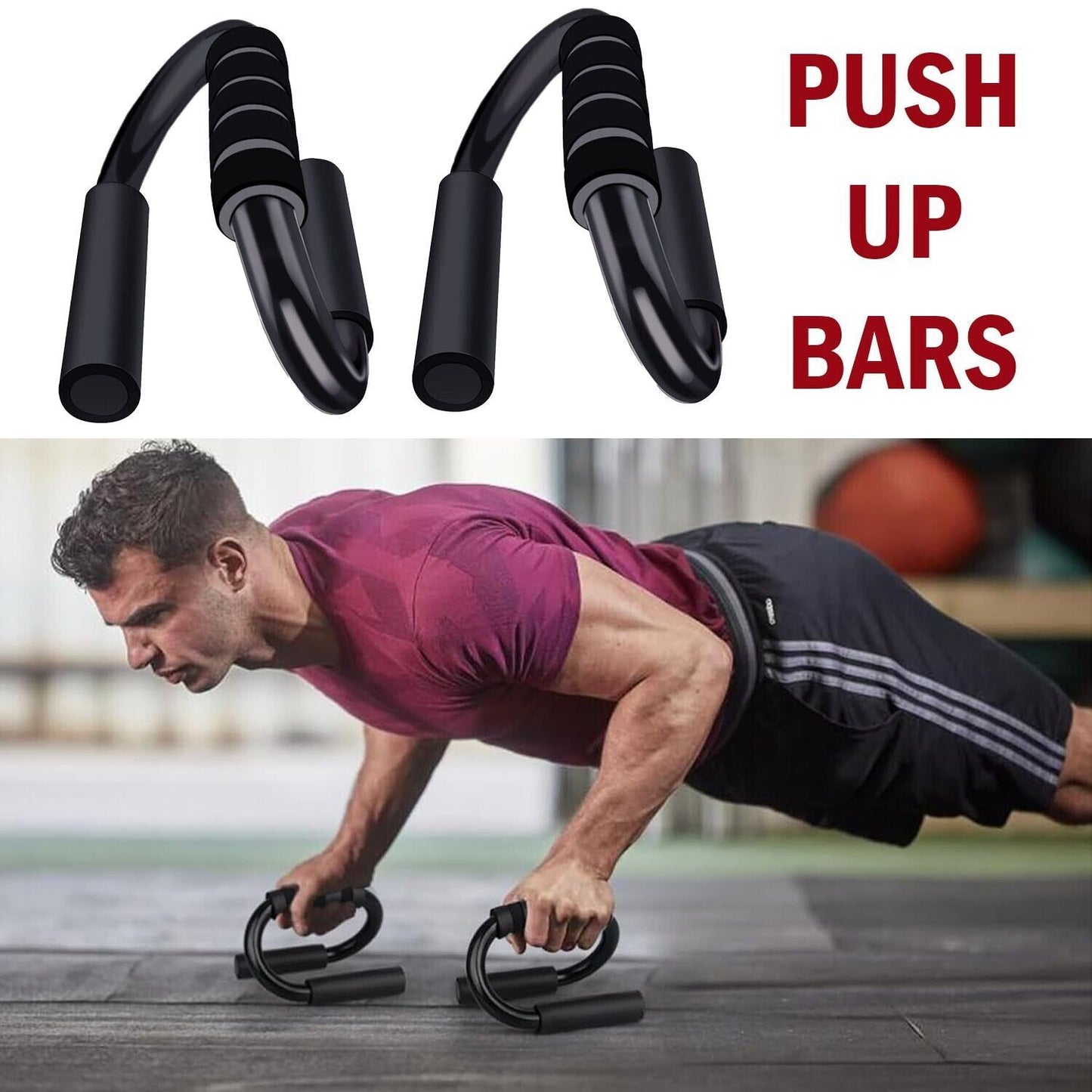 Push Up Bar S Shape Non-slip