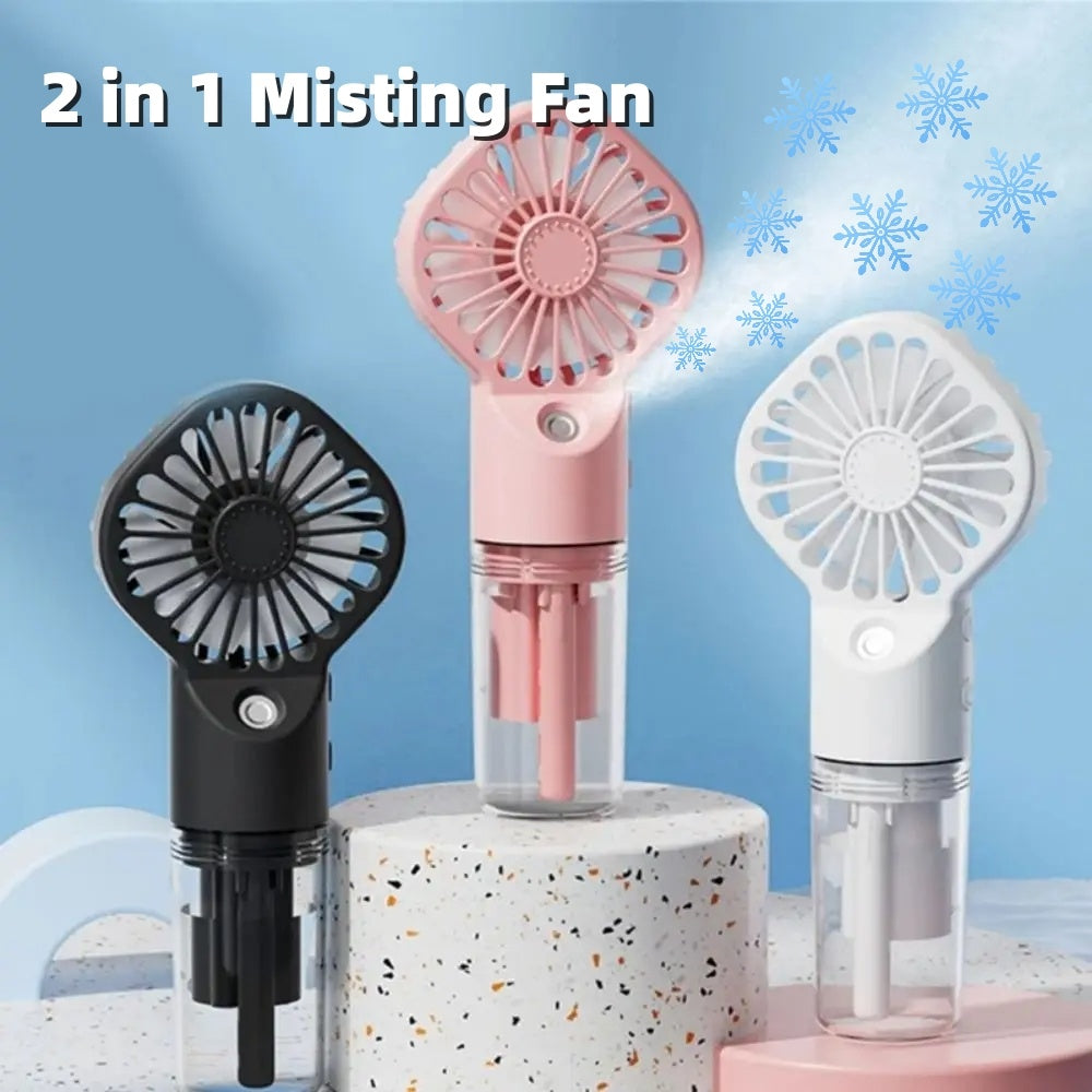 Portable Handheld Water Spray Mini Fan With Usb Charging