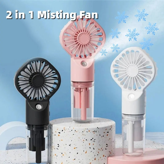 Portable Handheld Water Spray Mini Fan With Usb Charging