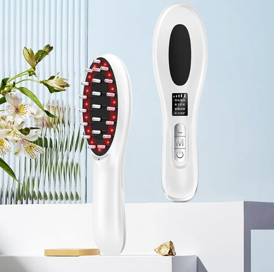 Micro Current Red Blue Light Vibration Hair Care Brush