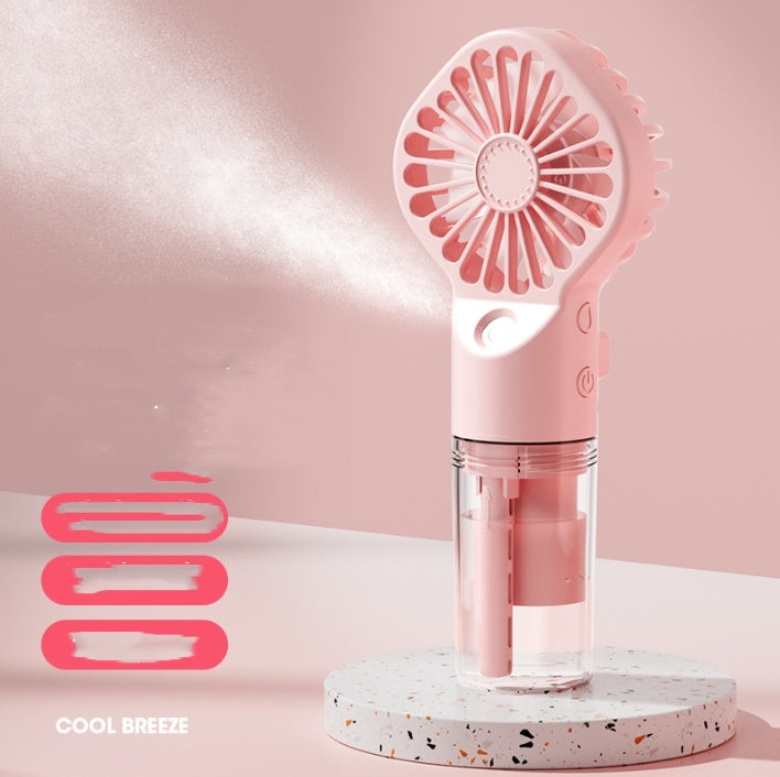 Portable Handheld Water Spray Mini Fan With Usb Charging